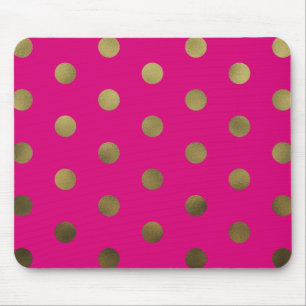 Bezaubernde Imitat-Goldpolka-Neonpunkte modernes Mousepad