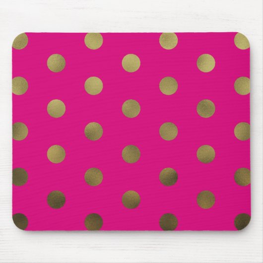 Bezaubernde Imitat-Goldpolka-Neonpunkte modernes Mousepad (Vorne)