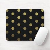 Bezaubernde Imitat-Goldpolka-Punkte modernes Mousepad (Mit Mouse)