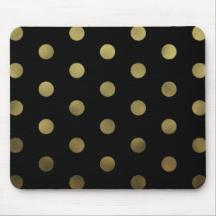 Bezaubernde Imitat-Goldpolka-Punkte modernes Mousepad