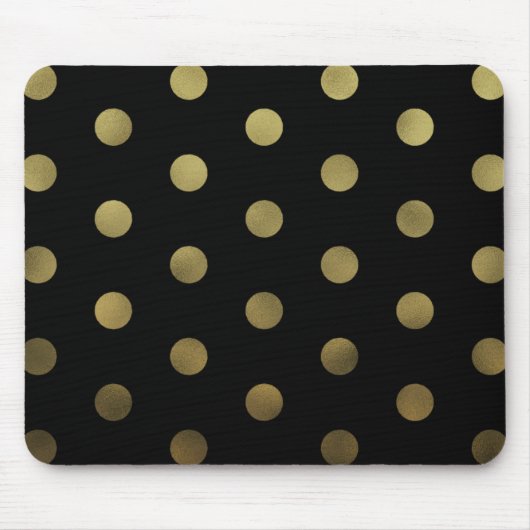 Bezaubernde Imitat-Goldpolka-Punkte modernes Mousepad (Vorne)