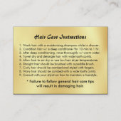 Bezaubernde Imitat-Goldschwarze Visitenkarte (Rückseite)