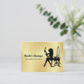 Bezaubernde Imitat-Goldschwarze Visitenkarte (Stehend Vorderseite)