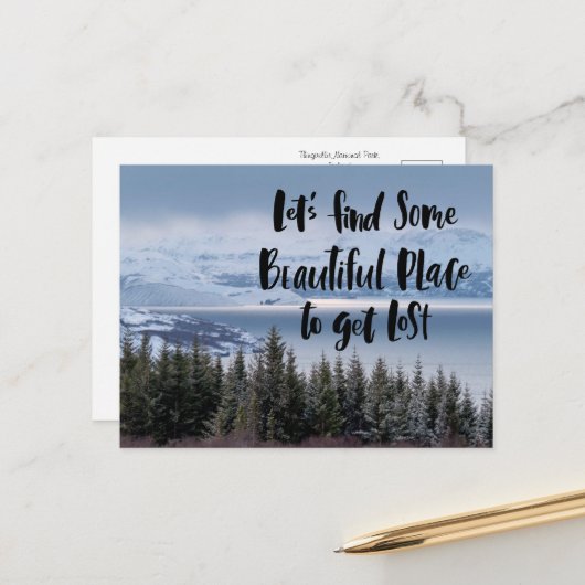 Bezaubernde isländische Schönheit Postkarte (Vorderseite/Rückseite Beispiel)