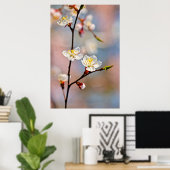 Bezaubernde japanische Apricot-Blume Poster (Heimbüro)