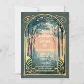 Bezaubernde Jugendstil-Hochzeit Einladung (Vorderseite)