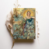 Bezaubernde Jugendstil-Speisekarte Hochzeit Sunlit Einladung