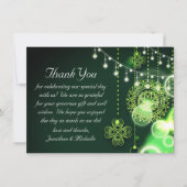 Bezaubernde keltische Clovers und Lichtflatter Hoc Dankeskarte (Vorderseite)