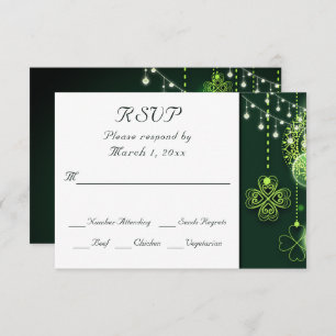 Bezaubernde keltische Hochzeiten RSVP Karte