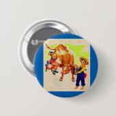 bezaubernde Kinder mit bezaubernder Kuh Button (Vorne & Hinten)