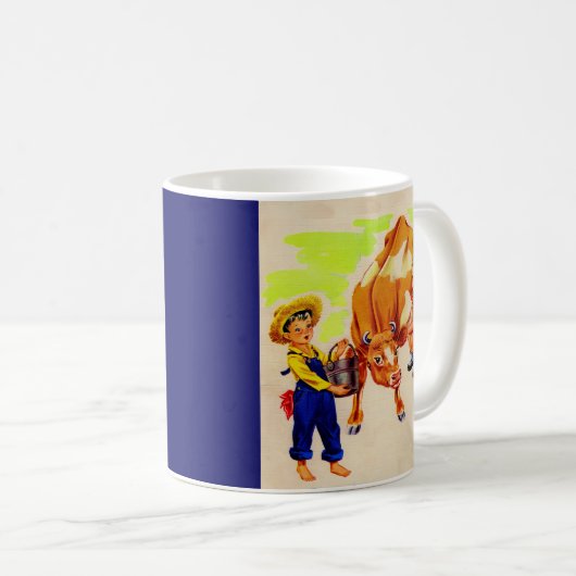 bezaubernde Kinder mit bezaubernder Kuh Kaffeetasse (VorderseiteRechts)