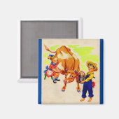 bezaubernde Kinder mit bezaubernder Kuh Magnet (Vorderseite/Rückseite)