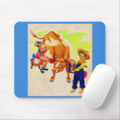 bezaubernde Kinder mit bezaubernder Kuh Mousepad (Mit Mouse)