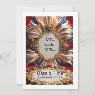 Bezaubernde königliche Hochzeitseinladung Einladung