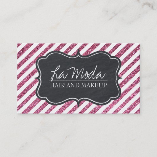 Bezaubernde kundengerechte Glitzer-Geschäfts-Karte Visitenkarte (Vorderseite)