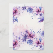 Bezaubernde Lavendel Renaissance Burg Hochzeit Einladung (Rückseite)