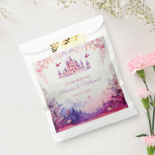 Bezaubernde Lavendel Renaissance Burg Hochzeit Geschenktütchen
