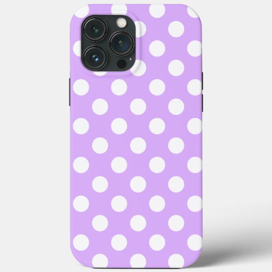 Bezaubernde Lavendel und schöne weiße Polka-Punkte Case-Mate iPhone Hülle (Rückseite)