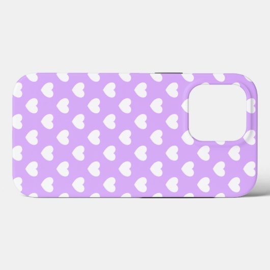 Bezaubernde Lavendel und weiße Herz iPhone Cover