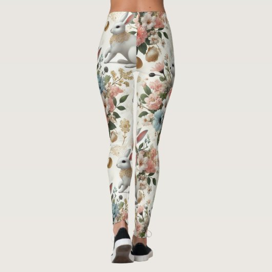 Bezaubernde Leggings der Bunny & Floral Fantasy (Rückseite)