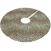 Bezaubernde Leopard-Druck-und Goldfolie Polyester Weihnachtsbaumdecke (Schrägansicht)