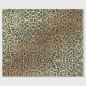 Bezaubernde Leopard-Druck-und Imitat-Goldfolie Geschenkpapier (Flach)
