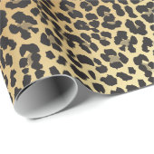 Bezaubernde Leopard-Druck-und Imitat-Goldfolie Geschenkpapier (Rolleneckpunkt)