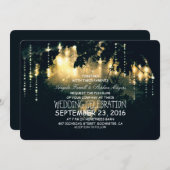 Bezaubernde Lichter Bäume Hochzeitseinladungen Einladung (Vorne/Hinten)