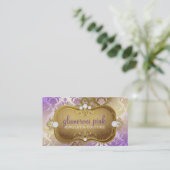 Bezaubernde lila Eleganz 311 Visitenkarte (Stehend Vorderseite)