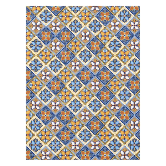 Bezaubernde marokkanische Blume | Lebhafte Eleganc Tischdecke (Vorderseite)