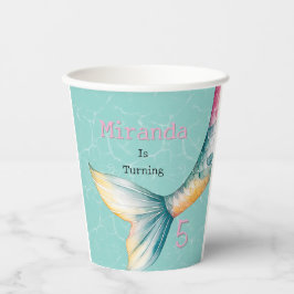 Bezaubernde Meerjungfrau Schwanz Geburtstagsparty  Pappbecher