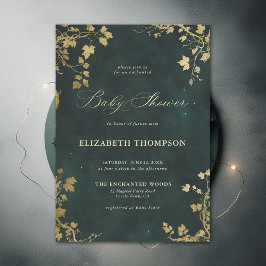 Bezaubernde Minimalistische Grünanlage Kinderdusch Einladung