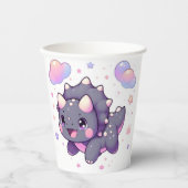 Bezaubernde moderne Dinosaurier Babydusche Pappbecher (Vorderseite)