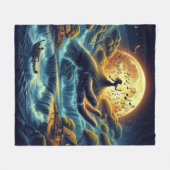 Bezaubernde Mondlichtserenade Fleecedecke (Vorderseite (Horizontal))