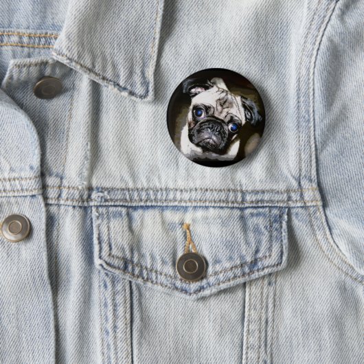 bezaubernde Mops Button (Beispiel)