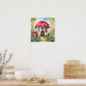 Bezaubernde Mushroom Art Hütte Poster (Küche)