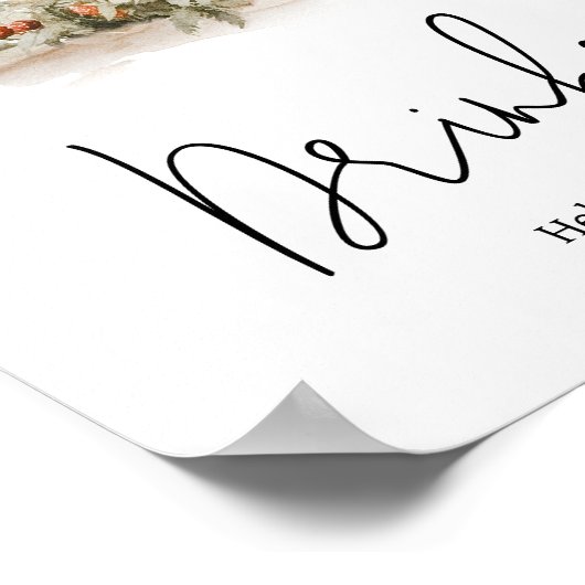 Bezaubernde Mushroom Forest Babydusche Getränke Poster (Ecke)