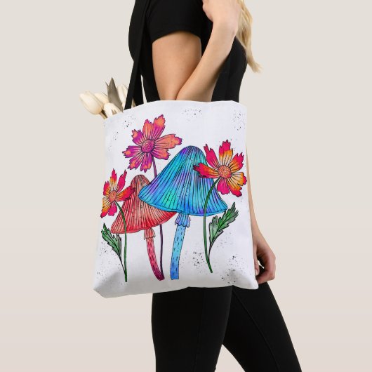Bezaubernde Mushroom Garden Tote Tasche (Von Nahem)