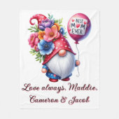 Bezaubernde Muttertag Personalisierte beste Mama Fleecedecke (Vorderseite)