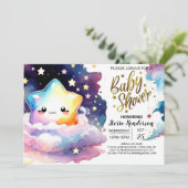 Bezaubernde Nachtdusche Einladung (Stehend Vorderseite)