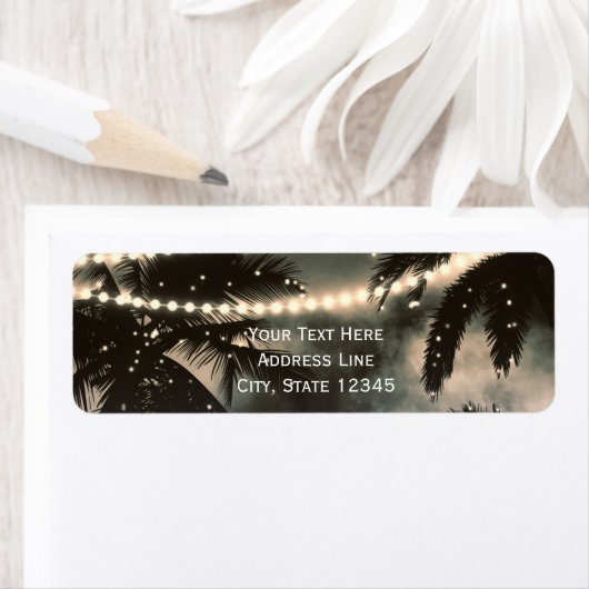 Bezaubernde nächtliche Sky Palm Trees & String Lig (Insitu)