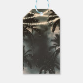 Bezaubernde nächtliche Sky Palm Trees & String Lig Geschenkanhänger (Rückseite)