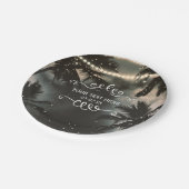 Bezaubernde nächtliche Sky Palm Trees & String Lig Pappteller (Schrägansicht)