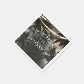 Bezaubernde nächtliche Sky Palm Trees & String Lig Serviette (Ecke)