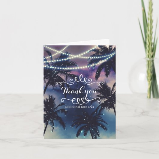 Bezaubernde Nachttischlampen am Sky Abend Dankeskarte (Vorderseite)