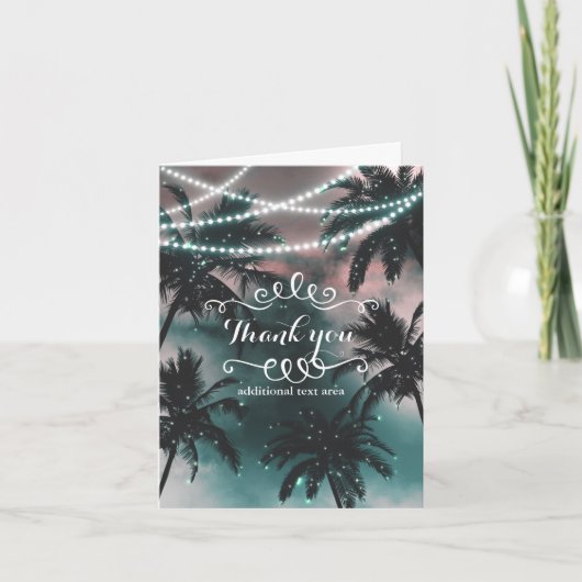 Bezaubernde Nachttischlampen am Sky Abend Dankeskarte (Vorderseite)