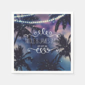 Bezaubernde Nachttischlampen am Sky Abend Serviette (Vorderseite)