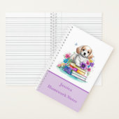 Bezaubernde Niedliche Welpenhunde & Bücher Aquarel (Innen)