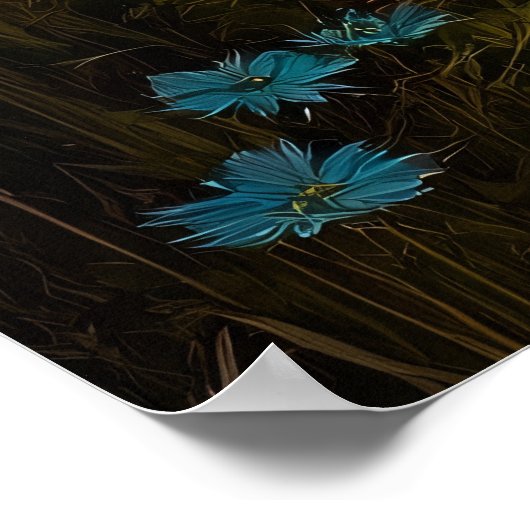 Bezaubernde Nightscape - traumhafte Flusslandschaf Poster (Ecke)