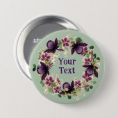 Bezaubernde Olive Blume Wreath Lapel-Erklärung Button (Vorne & Hinten)